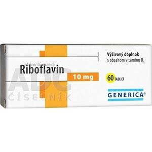 GENERICA Riboflavin 10 mg tbl 1x60 ks vyobraziť
