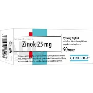 GENERICA Zinok 25 mg tbl 1x90 ks vyobraziť