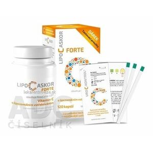 LIPO C ASKOR FORTE cps 120 ks - vitamín C s lipozomálnym vstrebávaním + testovacie prúžky, 1x1 set vyobraziť