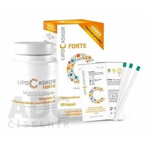 LIPO C ASKOR FORTE cps 60 ks - vitamín C s lipozomálnym vstrebávaním + testovacie prúžky, 1x1 set vyobraziť