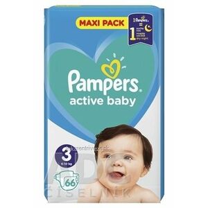 PAMPERS active baby Maxi Pack 3 Midi detské plienky (6-10 kg)(inov.2018) 1x66 ks vyobraziť