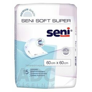 Seni SOFT SUPER NEW hygienické podložky, 60x60 cm, 1x5 ks vyobraziť