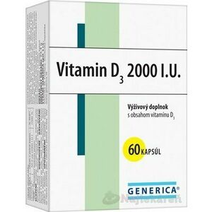 GENERICA Vitamin D3 2000 I.U., 60 ks vyobraziť