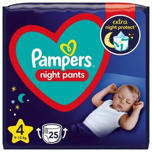PAMPERS Night Pants Veľkosť 4, 25 ks, 9-15 kg vyobraziť