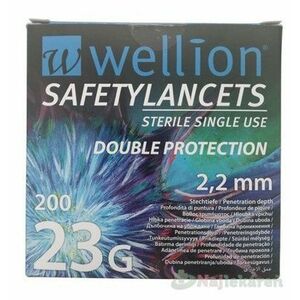 Wellion SAFETYLANCETS 23G - Lanceta bezpečnostná priemer 2, 2 mm, sterilná, jednorazová 1x200 ks vyobraziť