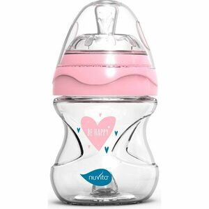 Nuvita Glass bottle Pink dojčenská fľaša Glass/Pink 140 ml vyobraziť
