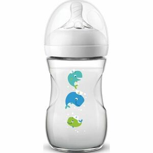 Philips Avent Natural Animals dojčenská fľaša Whale 260 ml vyobraziť