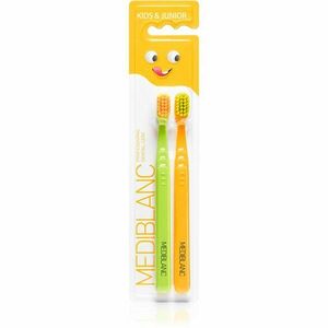 MEDIBLANC KIDS & JUNIOR Ultra Soft zubná kefka pre deti ultra soft Green, Orange 2 ks vyobraziť