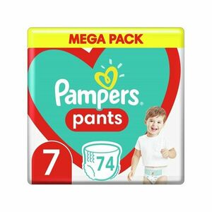 PAMPERS Pants 7 (17 kg+) 74 ks Mega pack - plienkové nohavičky, Doprava zadarmo vyobraziť