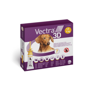 Vectra 3D spot-on pre psy XS (1, 5–4 kg) vyobraziť
