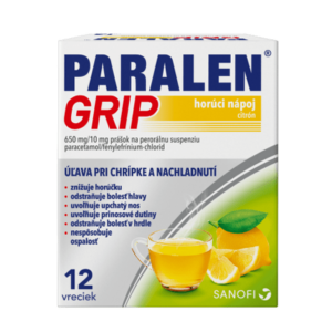 PARALEN GRIP horúci nápoj citrón 650 mg/10 mg 12 vreciek vyobraziť