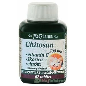 MedPharma CHITOSAN 500 mg+vitamín C, škorica, chróm vyobraziť