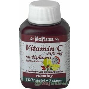 MedPharma Vitamín C 500 mg so šípkami 107 tablet vyobraziť