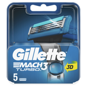 Gillette Mach3 Turbo 3D Náhradné hlavice 5ks vyobraziť