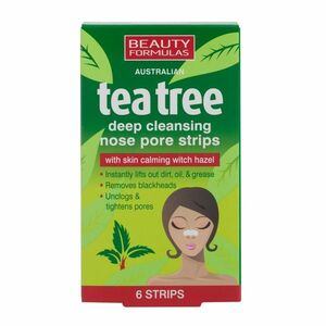 BEAUTY FORMULAS tea tree Čistiace pásky na nos 6 ks vyobraziť