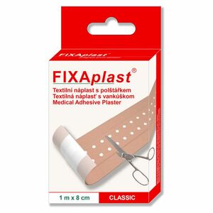 FIXAPLAST Classic náplasť textilná s vankúšikom 1 m x 8 cm vyobraziť