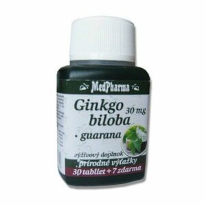 Medpharma Ginkgo biloba + Guarana 30 mg 37 tbl vyobraziť