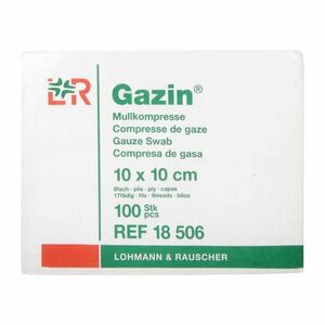 GAZIN Gáza hydrofilné skladaná 10 x 10 cm / 100 ks 8 vrst. vyobraziť