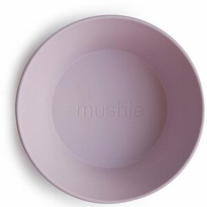 Mushie Round Dinnerware Bowl miska Soft Lilac 2 ks vyobraziť