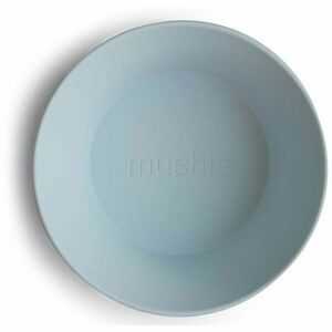 Mushie Round Dinnerware Bowl miska Powder Blue 2 ks vyobraziť