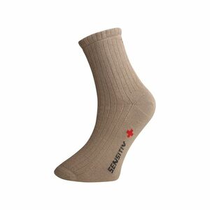 Ponožky pre osoby s objemnými nohami - béžové - Ovecha Veľkosť: L (35-38) vyobraziť
