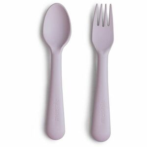 Mushie Fork and Spoon Set príbor Soft Lilac 2 ks vyobraziť