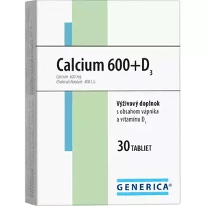 Generica Calcium 600+D3 30 tbl vyobraziť