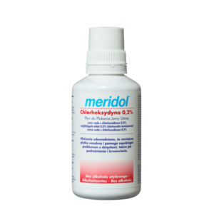 Meridol ústna voda (výplach) s chlórhexidínom 0, 2%, 300 ml vyobraziť