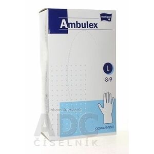Ambulex rukavice LATEX veľ. L, nesterilné, pudrované 1x 100 ks vyobraziť