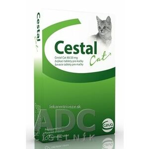 CESTAL CAT 80 mg/20 mg žuvacie tablety pre mačky 1x8 ks vyobraziť