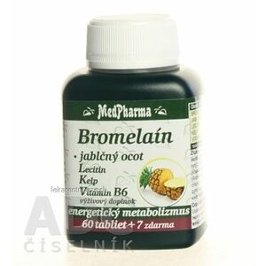 MedPharma BROMELAIN 300 mg + JABL.OCOT + LECITIN tbl 60+7 zadarmo (67 ks) vyobraziť