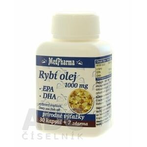MedPharma RYBI OLEJ 1000 mg - EPA, DHA cps 30+7 zadarmo (37 ks) vyobraziť