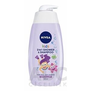NIVEA Kids 2in1 Detský sprchový gél Girl s vôňou lesného ovocia 1x500 ml vyobraziť