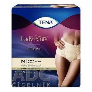 TENA Lady Pants Creme M dámske naťahovacie inkontinenčné nohavičky, krémové 1x9 ks vyobraziť