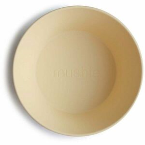 Mushie Round Dinnerware Bowl miska Pale Daffodil 2 ks vyobraziť
