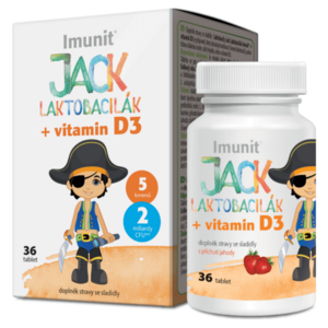IMUNIT Laktobacily Jack Laktobacilák + vitamín D3 36 tabliet vyobraziť