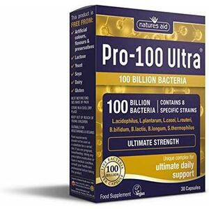 Pro-100 Ultra Probiotika 30Cps Natures Aid Uk vyobraziť