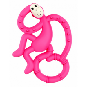 MATCHSTICK MONKEY Mini Monkey hryzátko s antimikrobiálnym povrchom - ružová vyobraziť