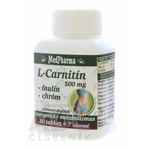MedPharma L-CARNITÍN 500 MG + INULÍN + CHRÓM tbl 30+7 zadarmo (37 ks) vyobraziť