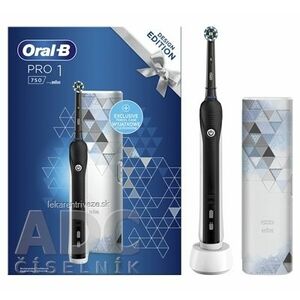 Oral-B PRO 1 750 BLACK DESIGN EDITION elektrická zubná kefka + cestovné puzdro, 1x1 set vyobraziť