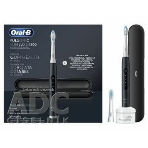 Oral-B PULSONIC SLIM LUXE 4500 BLACK sonická zubná kefka + náhradná hlavica + puzdro, 1x1 set vyobraziť