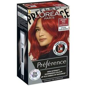 L'Oréal Paris Préférence Vivid Colors permanentná farba na vlasy 8.624 Montmartre - Bright Red, 60+90+54 ml vyobraziť