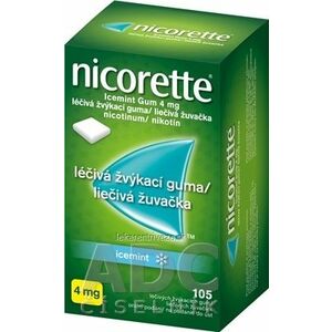 Nicorette Icemint Gum 4 mg gum med (blis.PVC/PVDC/Al) 1x105 ks vyobraziť