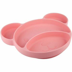 Canpol babies Suction plate Bear delený tanier s prísavkou Pink 500 ml vyobraziť