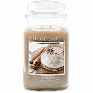 Village Candle Vonná sviečka v skle - Chai Tea Latte - Čaj s mliekom a škoricou, veľká vyobraziť
