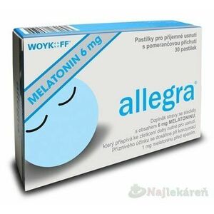 allegra MELATONÍN 6 mg, 30ks vyobraziť