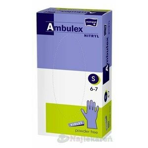 Ambulex NITRYL Vyšetrovacie a ochranné rukavice, veľ. S, 1x100 ks, nitrilové vyobraziť