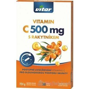VITAR VITAMÍN C 500 mg S RAKYTNÍKOM cps s postupným uvoľňovaním 1x30 ks vyobraziť