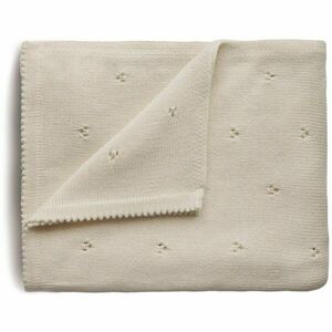 Mushie Knitted Pointelle Baby Blanket pletená deka pre deti Ivory 80 x 100cm 1 ks vyobraziť