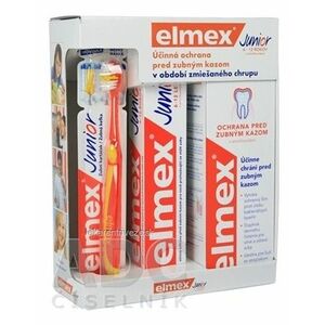 ELMEX JUNIOR SYSTÉM zubná kefka 1 ks + zubná pasta 75 ml + ústna voda 400 ml, 1x1 set vyobraziť